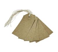 Box Of 1000 Brown Buff Strung Tags 70mm X 35mm