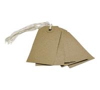 Box Of 1000 Brown Buff Strung Tags 82mm X 41mm