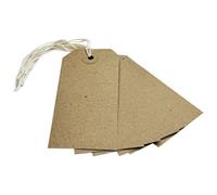 Box Of 1000 Brown Buff Strung Tags 96mm X 48mm