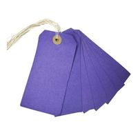 Box Of 1000 Purple Strung Tags 120mm X 60mm