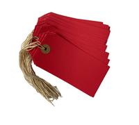 Box Of 1000 Red Strung Tags 120mm X 60mm