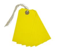 Box Of 1000 Yellow Strung Tags 120mm X 60mm
