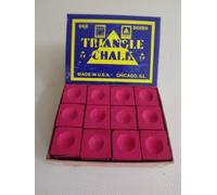 Box of 12 Red Triangle "King of them all" Pool and Snooker Table Chalks,
