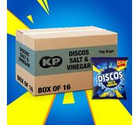 Box of 16 - KP Discos Salt & Vinegar 70g Bags £1.25 PMP