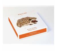 Box of 16 Notecards - British Wildlife Animal Themed Designs - 4 Each of 4 Artistic Designs by Alison's Ark - General Cards Suitable for Birthday and Other Occasions - Made in the UK - Eco-Friendly