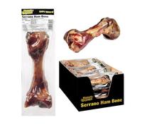 Box Of 18 Serrano Ham Bones 100% Natural Cured Large Dog Bone Protein Treat Chew Snack