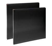 Box of 2 Kenro Savoy Series Black Faux Leather Photo Album with Black Self Adhesive Pages, Savoy Series - KD142