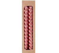 Box of 2 Taper Candle - Metallic Red Twist by gisela graham