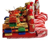 Box of 3 Christmas Candy Cane | Santa Sleigh Edible Decoration, with Lindt Santa Chocolates, Box Chocolates and Candy Canes