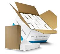Box of 3000 (15 Packs - 200 Per/Pack) 1Ply Z-Fold Hand Paper Towels Sheets White 210cm x 210cm. Dispenser Compatible | Ideal for Kitchen, Catering, Bathroom, Restroom