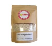 Box of 4 Pouches of LoCho Low Carb Seeded Bread Mix. Each makes 1 Large 700g Loaf or 2 Small 350g Loaves.