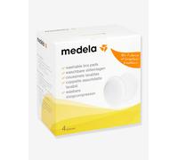 Box of 4 Washable Safe & Dry Nursing Pads by MEDELA white
