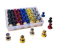 Box of 40 Neodymium Fridge Magnets 12x16 mm (0.47 x 0.63 inches) - Super Strong, Durable and Versatile - 5 Assorted Colours
