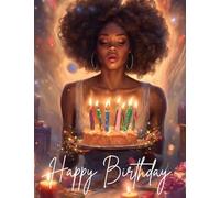 Box of 5 birthday cards with envelopes for African American Women Stationery