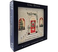 Box of 5 Exquisite Handmade Christmas Cards - Foil Embossed - Embellished - Raised Cut-Out Greeting Cards - 160 x 160mm - Great British Card Company (Festive Home Coming)