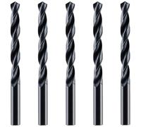 Box Of 5 x 13mm HSS Jobber Drill Bits - Black Roll Forged HSS-R for Carbon + Alloy Steel, Plastics & Wood. DIN338 (13mm x 151mm)