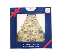 Box of 6 3D Die Cut Xmas Tree Marie Curie Charity Christmas Cards Luxury Quality 557120 557120