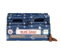 Box of 6 Blue Sage Backflow Dhoop Cones by Satya