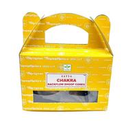 Box of 6 Chakra Backflow Dhoop Cones by Satya