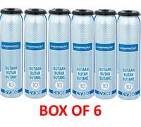 Box of 6 six campingaz CV360 resealable Disposable butane gas cartridges