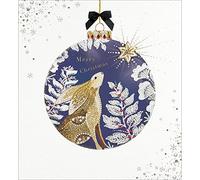 Box of 8 Christmas Cards in Festive Hare Xmas Bauble Design Xmas Card Boxes 496738