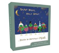 Secondnature Box of 8 Singing Peas Silent Night Luxury Foiled Christmas Cards Boxed Card Packs XCPS035