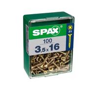 Box Of Screws Spax Yellox Wood Flat Head 100 Pieces (4 X 20 Mm) NEW