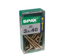 Box Of Screws Spax Yellox Wood Flat Head 30 Pcs (4,5 X 50 Mm) NEW