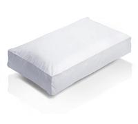 Box Pillow Case Soft Poly Cotton Box Pillowcase Square Edge Easy Care Anti Allergy Plain Box Pillow Cover 45 x 70 x 8 cm (2, White)
