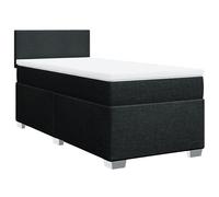 Box Spring Bed with Mattress Frame Bedstead Black 100x200 cm Fabric vidaXL