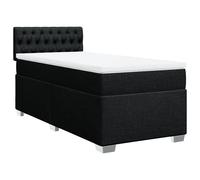 Box Spring Bed with Mattress Frame Bedstead Black 100x200 cm Fabric vidaXL