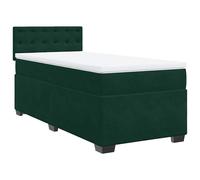 Box Spring Bed with Mattress Home Frame Dark Green 90x200 cm Velvet vidaXL