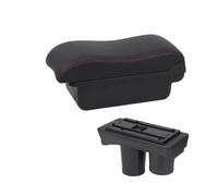 Box Storage Box Car Armrest Box Accessories For Citroen For C-Elysee Console Storage Box(A2 Black red NO USB)