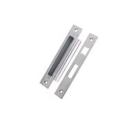 Box Striker and Forend Set for Architectural Euro Sash Lock - Durable Steel Replacement Plates for Mortice Door Locks - Precision Fit for Secure and Professional Installation (Satin Chrome)