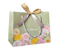 Box & Tales Gift Bags Set of 3 - Premium 250 GSM Art Card Paper Bags with Ribbon,Variety of Designs-Birthdays,Weddings,Baby Showers,Christmas & Celebrations (Blossom & Wishes Collection)