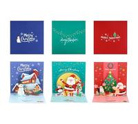 Box & Tales Pop-Up Greeting Cards Set 3D Christmas & Birthday Cards with Intricate Designs,Holiday,Birthday,Parties & Festive Cards for All Ages, Unique Gift (Christmas (Pack of 3))