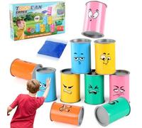 Box Toss Game, Throwing Set with LED Lights and Funny Faces, Outdoor Game for Garden, Beach, Family, Parties, Groups, Includes Easter