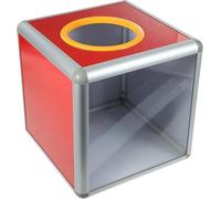 Box Transparent Box Raffle Drum Ball Raffle Ticket Spinner Raffle Ticket Holder Machine Raffle Tickets Case Acrylic Office Prize Aluminum Alloy