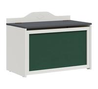 vidaXL Box with Storage and Chalkboard Front ROROS Grey and White