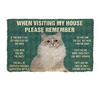 Boxbit Door Mat Entrance door matts indoor Adorable Ragdoll Cat When Visiting My House Doormat Area Rugs home decor
