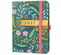 Boxclever Press Everyday Diary Range 2027 Floral Design | Week to View with Dotted Note Pages. Compact & Light Perfect 2026 Planner & Notebook In One! 17 x 12.5cm