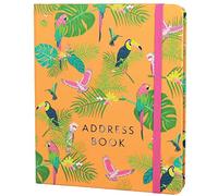 Boxclever Press Large Address Book with 432 Spaces. Address Books with Alphabet Index Hardback, Birthday & Christmas Card Sections, Address Labels & Pocket. Address and Birthday Book - 21.5 x 18.5cm