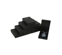 boxdisplays Nero Series Plastic Pendant/Drop Earring Box with One Hinged Lid and Black Foam Insert 57x81x22mm Jewelry Gift Chain Charm Present Presentation Storage Holder Jewellery (12)
