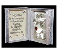 Boxed Birthday Card with Crystal Glass Teddy Red Heart gift for Male or Female …
