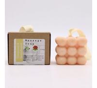 KDMD Boxed Geranium & Sandalwood Massage Soap Bars for Skin Detox in Peach