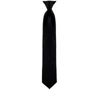 boxed-gifts Clip on Ties for Men - Premium Black Solid Color Clip on Tie, Black, Extra Long - 24 inch