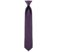 boxed-gifts Clip on Ties for Men - Premium Black Solid Color Clip on Tie, Dark Purple, Extra Long - 24 inch