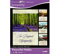 Boxed Greeting Cards - Christian Sympathy Cards with Envelopes - Peaceful Paths - NIV Scripture - Package of 12