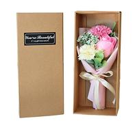 Boxed Soap Carnation Flower Floral Bouquet for Ideal for Her Valentines Day, Mothers Day, Birthday, Christmas