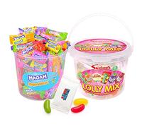 Boxed Treatz Maoam Selection Sweet Tub and Swizzels Lolly Mix Bundle 2.2kg Gift Pack with Chewy Candies and Lollipops